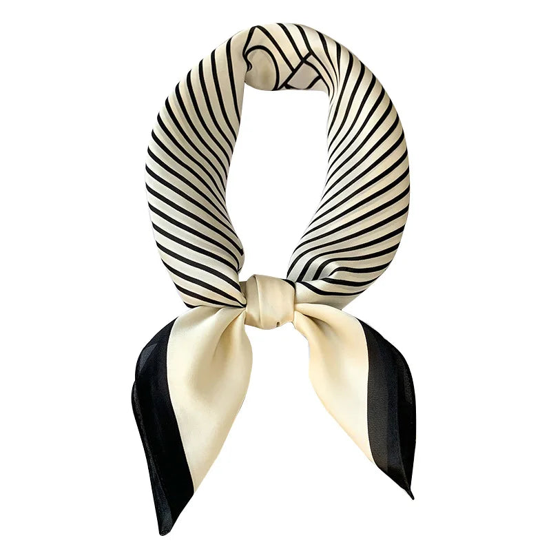 Luxus Marke Seide Quadrat Plaid Schal Frauen Satin Neck Haar Krawatte Band Weiche arbeit neckerchill 2021 NEUE Hijab Kopf Weiblich foulard