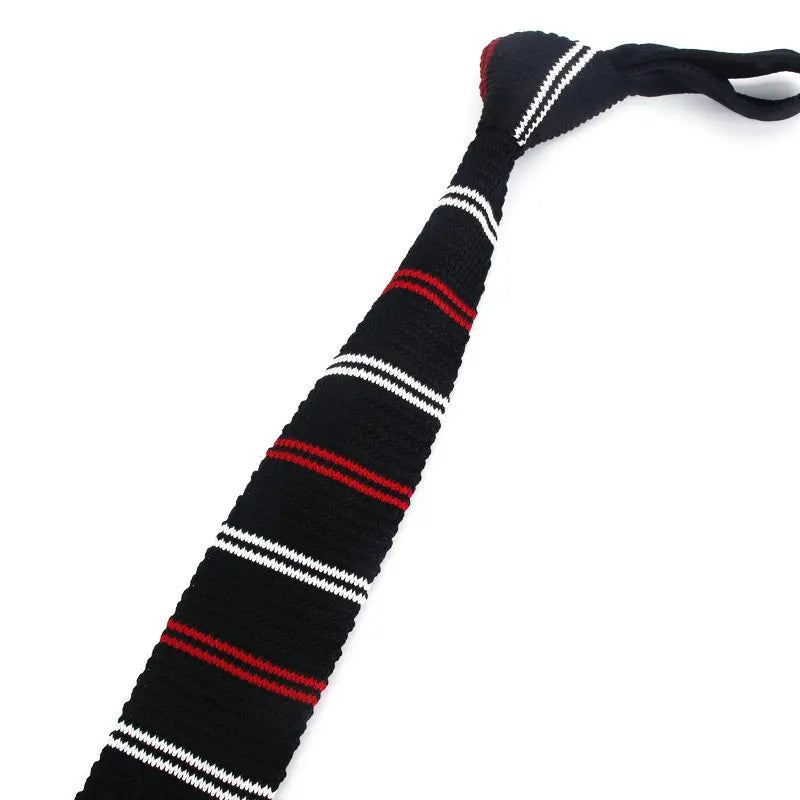 Cravate en tricot pour homme, cravate unie pour mariage, smoking, rayée, tissée, fine, accessoires pour le cou