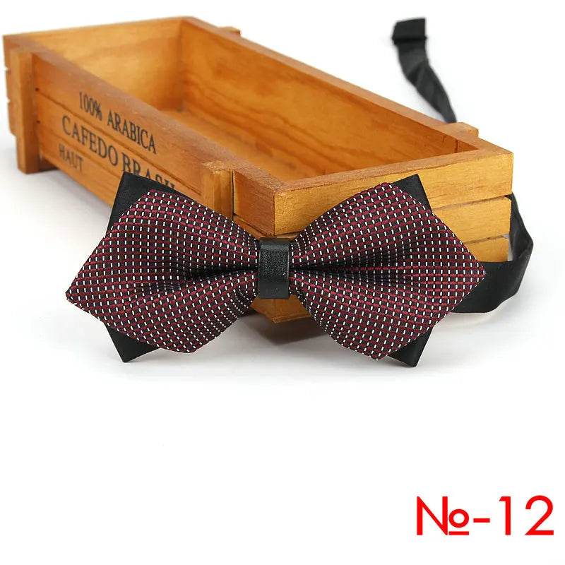 Nœud papillon tendance pour homme, accessoire de fête, mariage, pour garçons et filles, à carreaux, rouge et noir, vente en gros