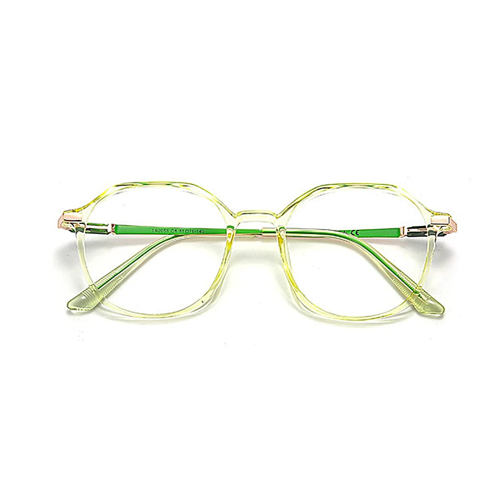 Fashion Women Anti Blue Light Glasses Blue Light Blocking Eyewear Luxury Brand Round Optical Spectacle Frame Computer Glasses