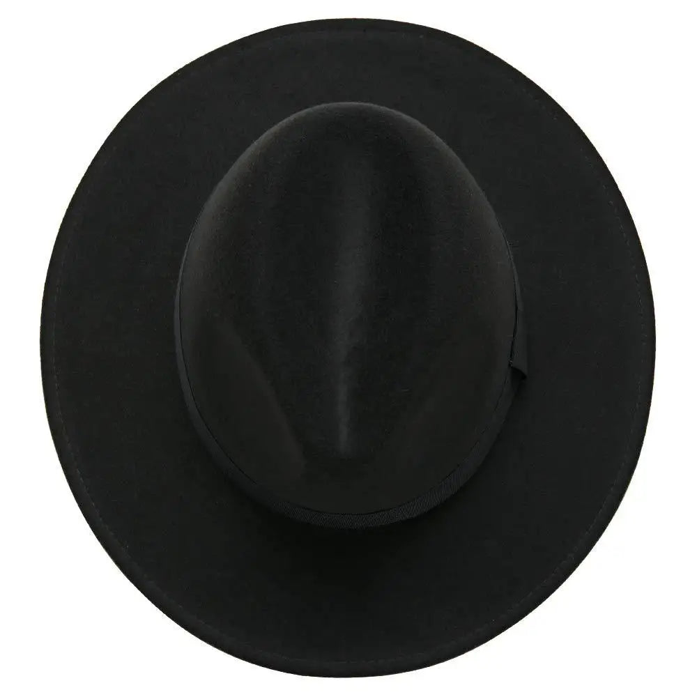 Livraison gratuite chapeau fedora noir unisexe large bord jazz haut-de-forme automne hiver classique élégant Panama chapeau gentleman chapeau en gros