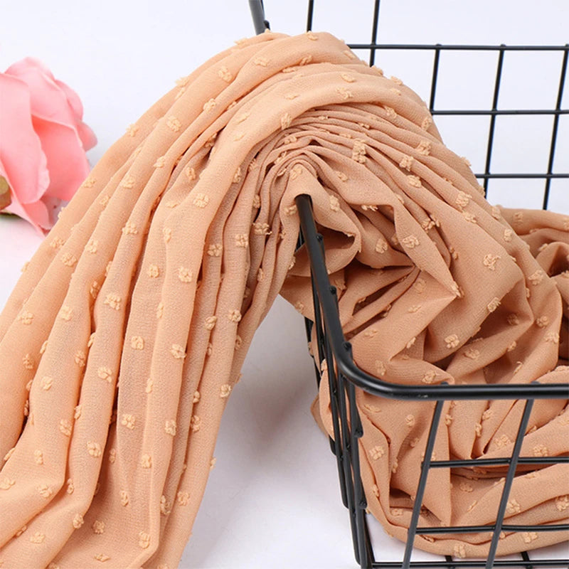 Bufanda de gasa de burbujas de color liso, hiyab de doble bucle instantáneo, chal para la cabeza para mujeres musulmanas, bufandas hiyabs islámicas listas para usar