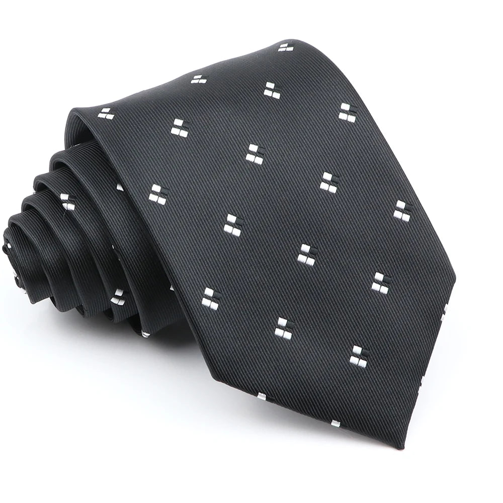Cravate formelle pour homme, rayée, bleu et gris, 8 cm de large, cadeau pour homme, bureau, mariage, fête, accessoires pour homme, usage quotidien