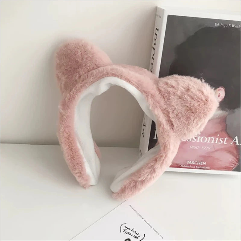 Hair band female wash face cat ears headband net red simple cute girl heart wide-brimmed plush hair band hairpin head jewelry