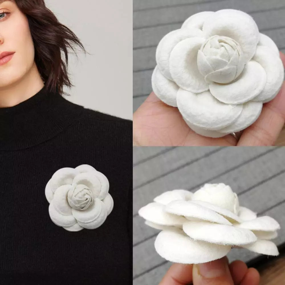 Luxus Große Broschen für Frau Schals Schnalle Pin Tuch Kunst Stoff Blume Brosche Mode Kleidung Schmuck Zubehör Mädchen Geschenke