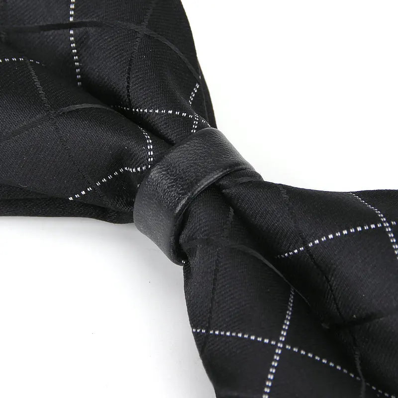 Nœud papillon tendance pour homme, accessoire de fête, mariage, pour garçons et filles, à carreaux, rouge et noir, vente en gros