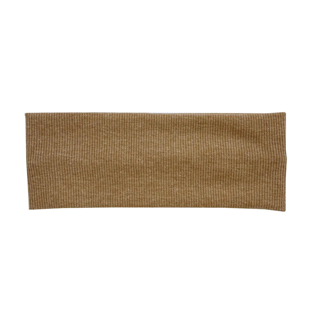 New Solid Knitted Headband for Women Girls Autumn Winter Sport Yoga Sweat Uptake Headwear Elastic Hairbands Hair Accessories