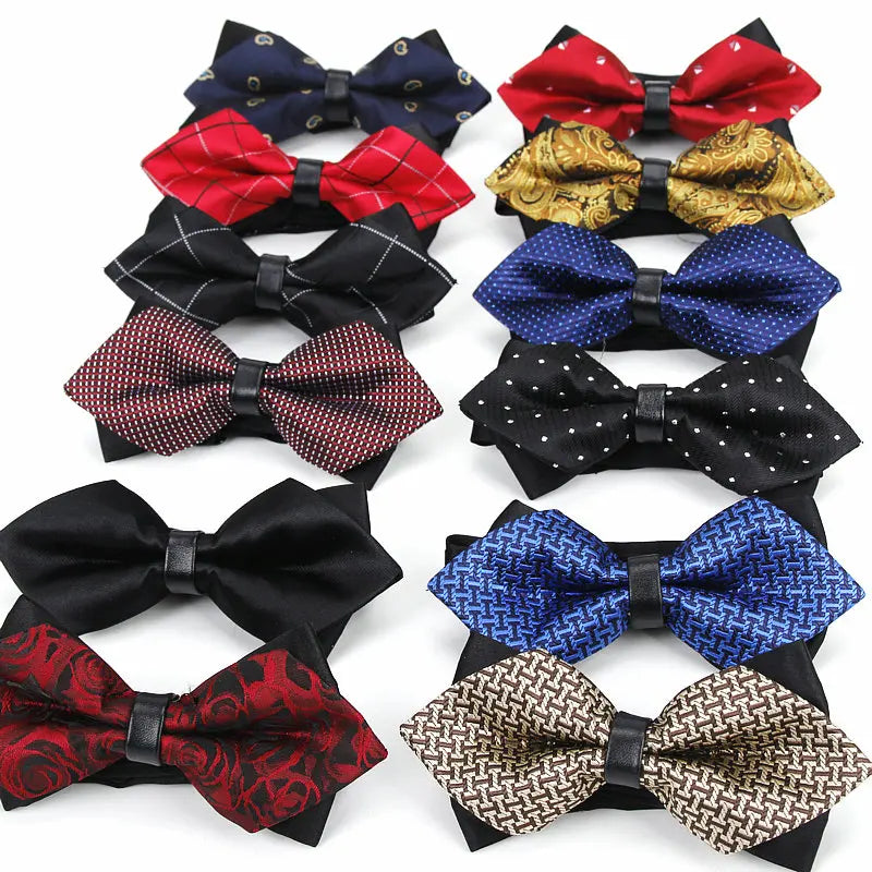 Nœud papillon tendance pour homme, accessoire de fête, mariage, pour garçons et filles, à carreaux, rouge et noir, vente en gros