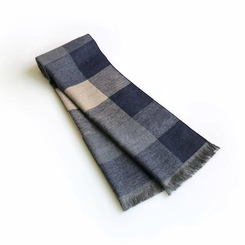 2024 Casual Cool Herren Schals Winter Warm Viskose Kaschmir Schal Wraps Herbst Warm Gebürstet Neckercheif Schals für Männer Foulard