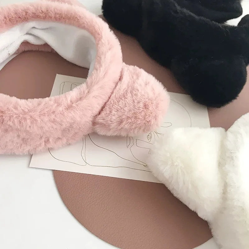 Hair band female wash face cat ears headband net red simple cute girl heart wide-brimmed plush hair band hairpin head jewelry