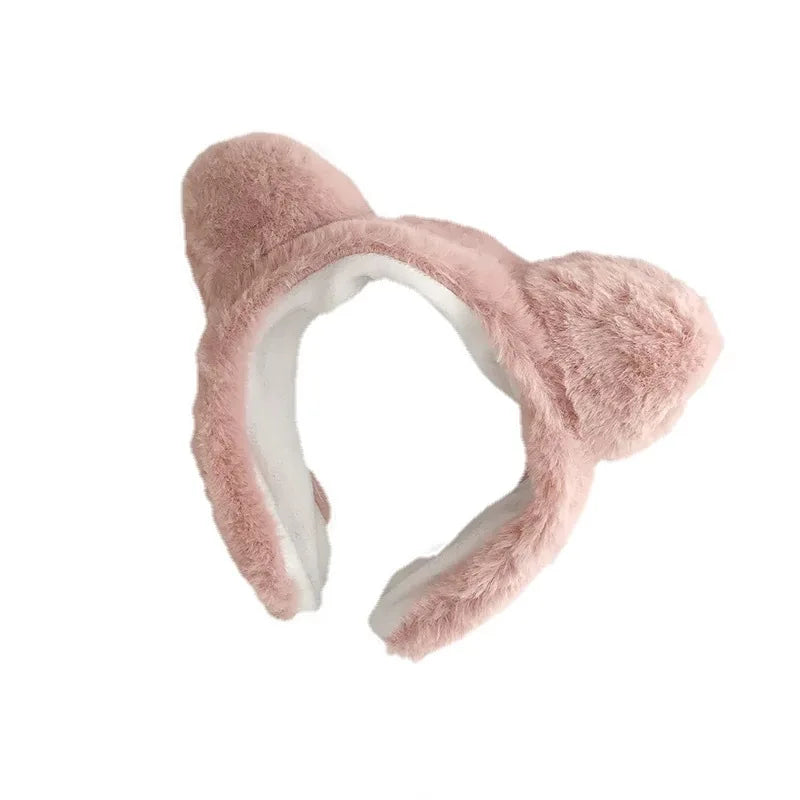 Hair band female wash face cat ears headband net red simple cute girl heart wide-brimmed plush hair band hairpin head jewelry