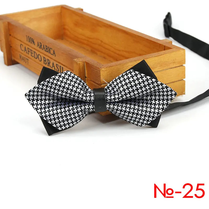Nœud papillon tendance pour homme, accessoire de fête, mariage, pour garçons et filles, à carreaux, rouge et noir, vente en gros