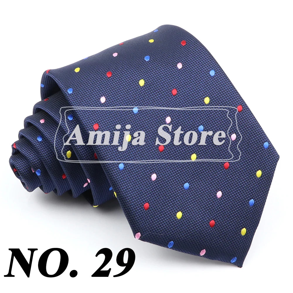 Cravate formelle pour homme, rayée, bleu et gris, 8 cm de large, cadeau pour homme, bureau, mariage, fête, accessoires pour homme, usage quotidien