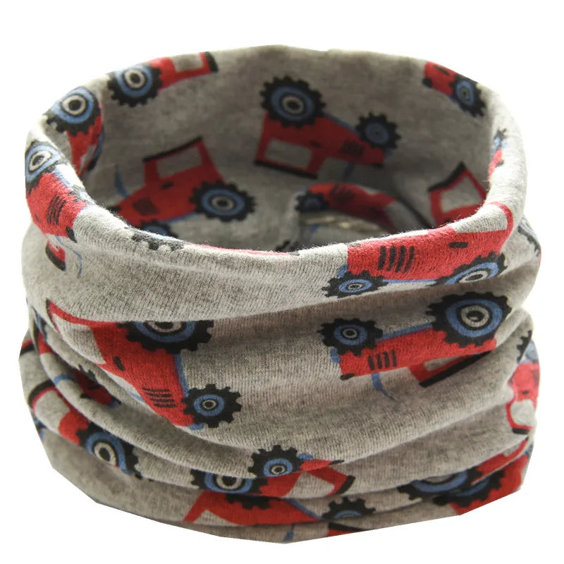 Écharpe en coton pour enfants, nouvelle collection automne-hiver, écharpe pour enfants, garçons et filles, col chaud, anneau magique