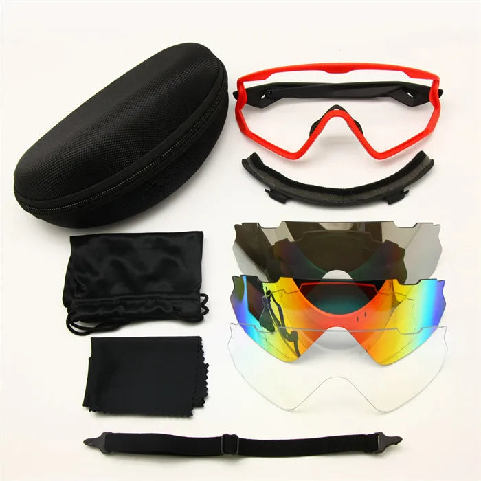 Sports Sunglasses 2 Lens Kit Classic Brand Eyeshield UV400 Outdoor Glasses Men Women