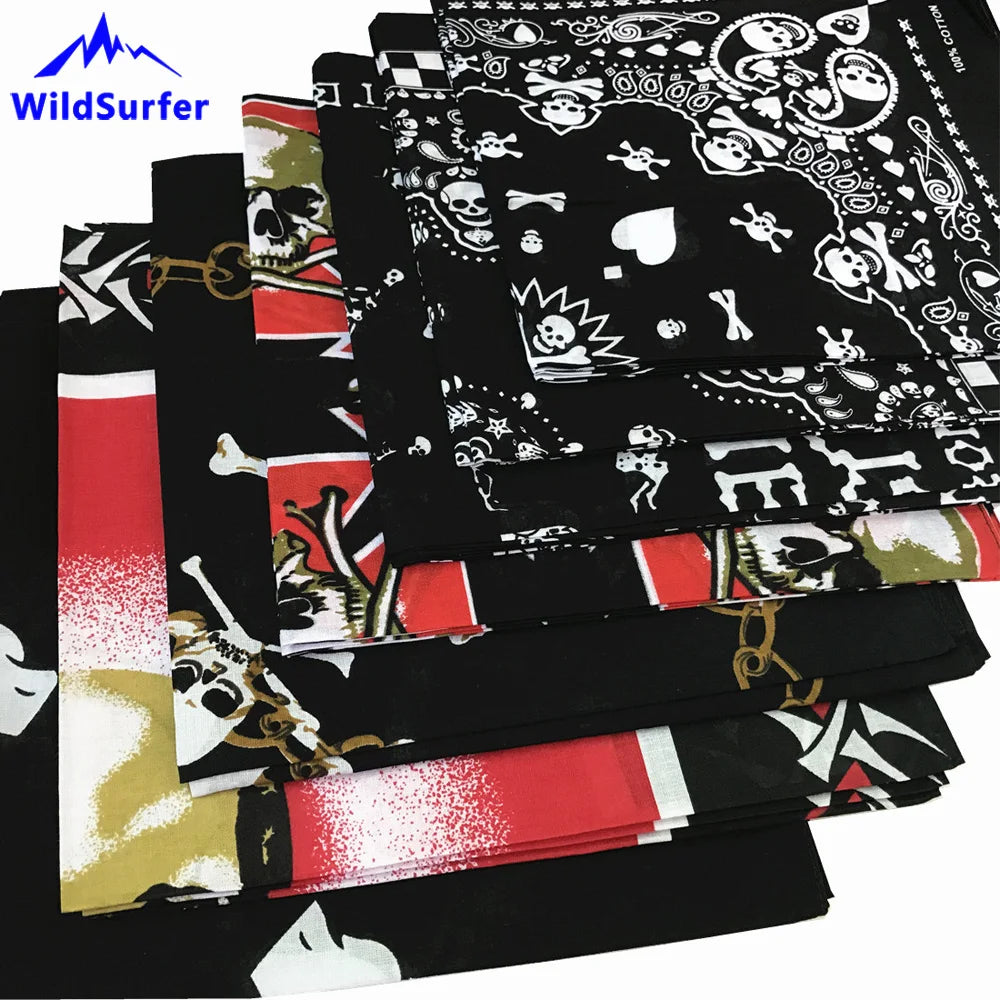 Skull Hiking Scarves Outdoor Cotton Bandana Running Neck Scarf Cycling Balaclava Headband Fishing Mask Hip Hop Headwear