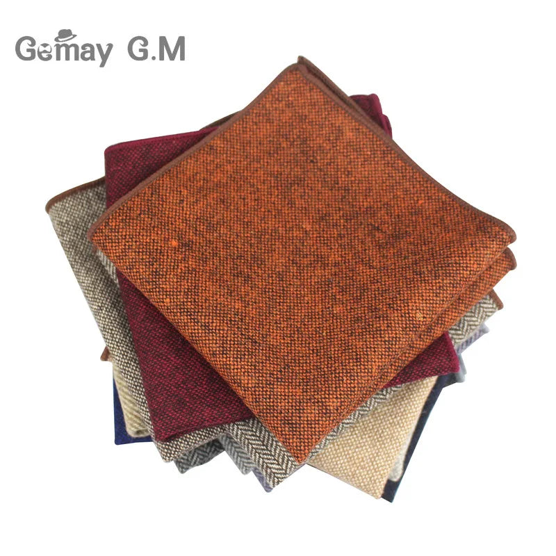 Hochwertige Taschentücher Schals Business Anzug Taschentücher Wolle Casual Herren Einstecktuch Solide Taschentücher Für Hochzeit 23*23cm