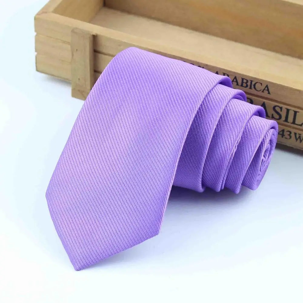 Cravate fine formelle de 6,35 cm, en polyester, pour marié, homme, fête de mariage, largeur 6 cm
