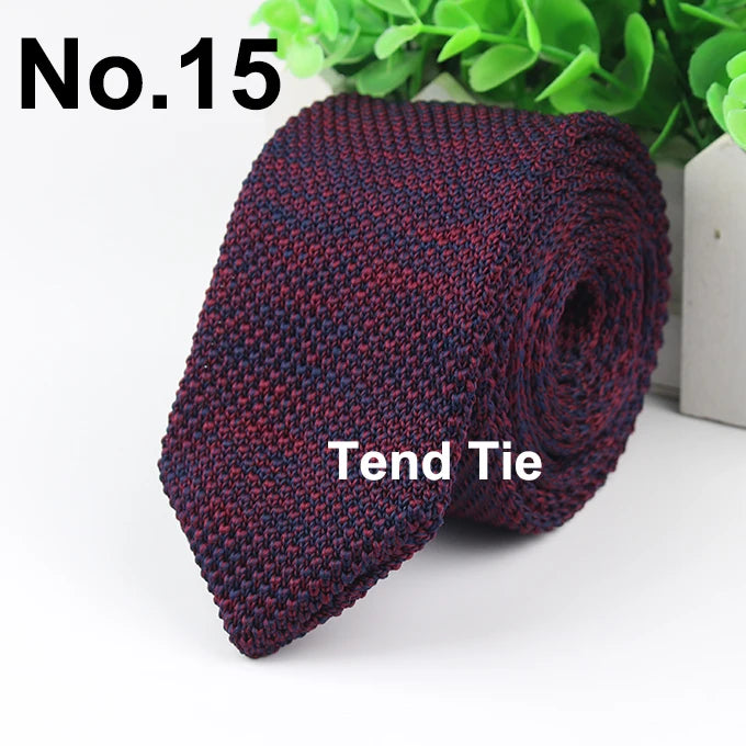 New Style Fashion Men's Colourful Tie Knit Knitted Ties Necktie Normal Slim Classic Woven Cravate Narrow Neckties