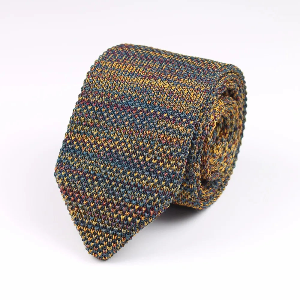 New Style Fashion Men's Colourful Tie Knit Knitted Ties Necktie Normal Slim Classic Woven Cravate Narrow Neckties