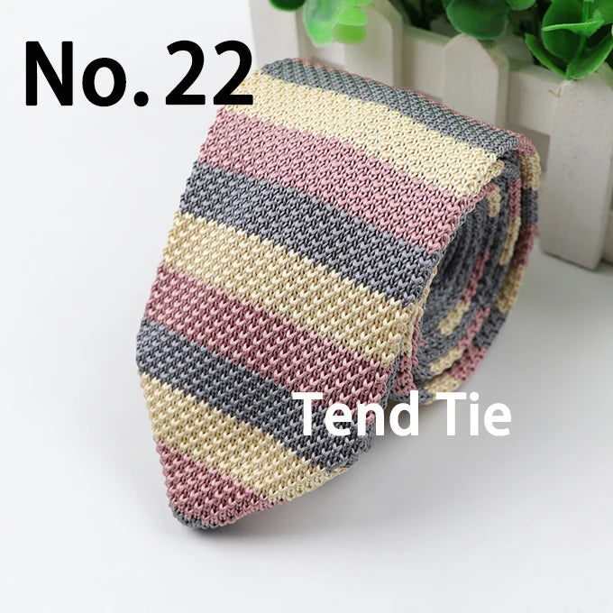 New Style Fashion Men's Colourful Tie Knit Knitted Ties Necktie Normal Slim Classic Woven Cravate Narrow Neckties