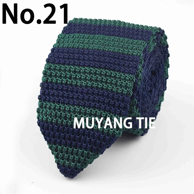 New Style Fashion Men's Colourful Tie Knit Knitted Ties Necktie Normal Slim Classic Woven Cravate Narrow Neckties