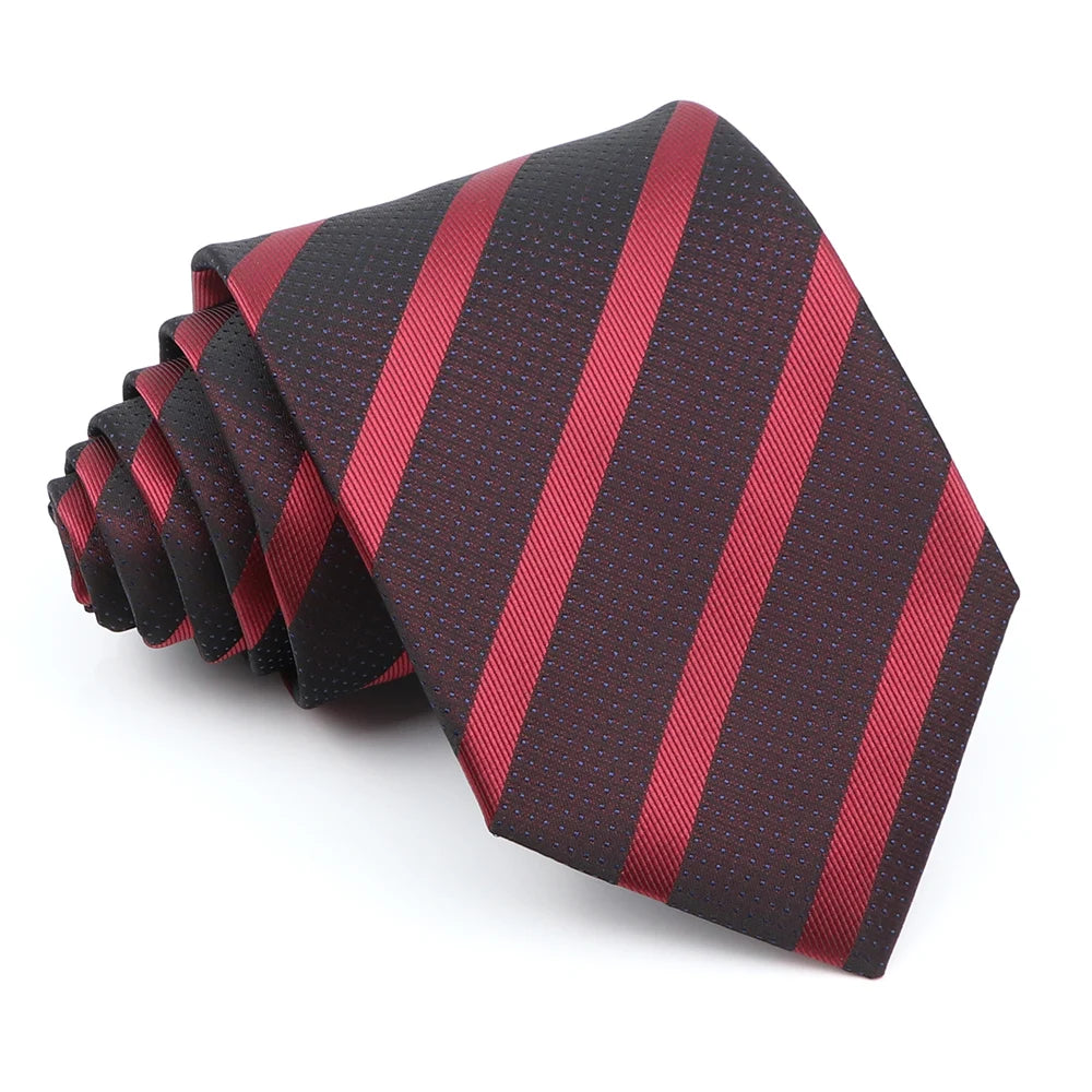 Cravate formelle pour homme, rayée, bleu et gris, 8 cm de large, cadeau pour homme, bureau, mariage, fête, accessoires pour homme, usage quotidien