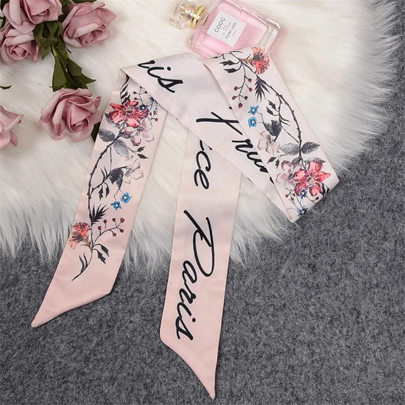 Rose Brand Schal Damen Seidenschal Tasche Dünne Schals Neues Design Handgelenktuch Foulard Halstuch Stirnband Für Damen