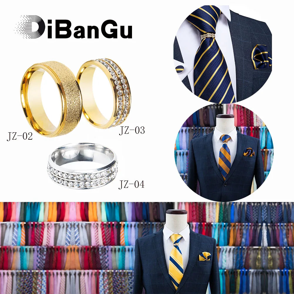DiBanGu Designer Mens Necktie Striped Floral Paisley Silk Tie Pocket Square Cufflinks Neck Tie Ring Set Suit Wedding Business