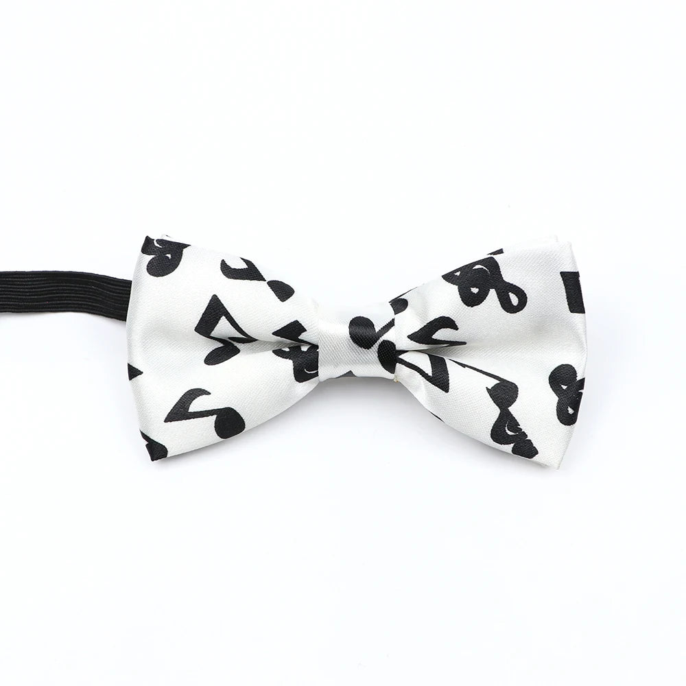 Musical Note Bow Tie Guitar Piano Stave Adult Children Bowtie Novelty Handmade Butterfly Wedding Party Men Gift Accessories