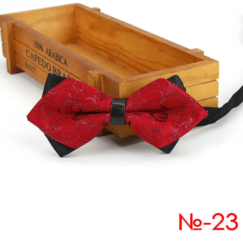 Nœud papillon tendance pour homme, accessoire de fête, mariage, pour garçons et filles, à carreaux, rouge et noir, vente en gros