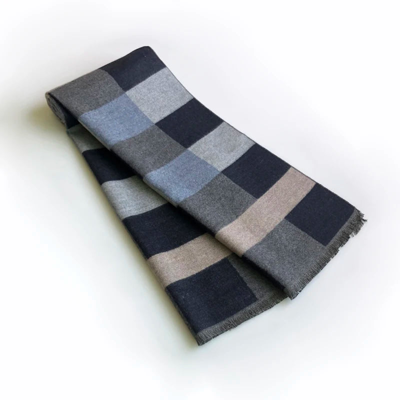 2024 Casual Cool Herren Schals Winter Warm Viskose Kaschmir Schal Wraps Herbst Warm Gebürstet Neckercheif Schals für Männer Foulard