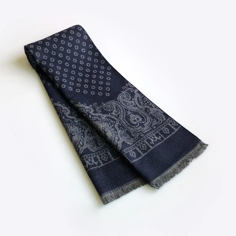 2024 Casual Cool Herren Schals Winter Warm Viskose Kaschmir Schal Wraps Herbst Warm Gebürstet Neckercheif Schals für Männer Foulard