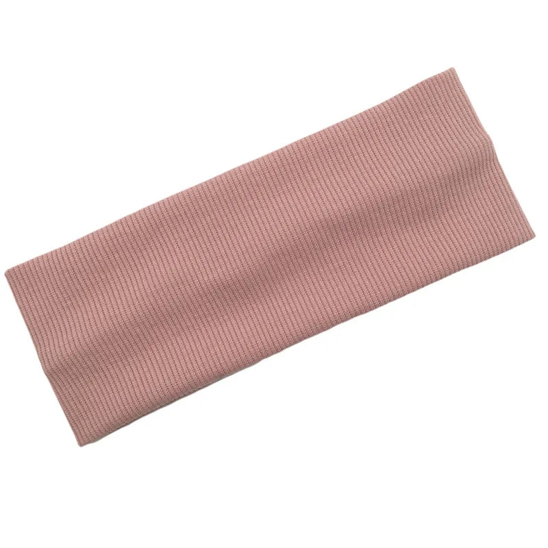 New Solid Knitted Headband for Women Girls Autumn Winter Sport Yoga Sweat Uptake Headwear Elastic Hairbands Hair Accessories