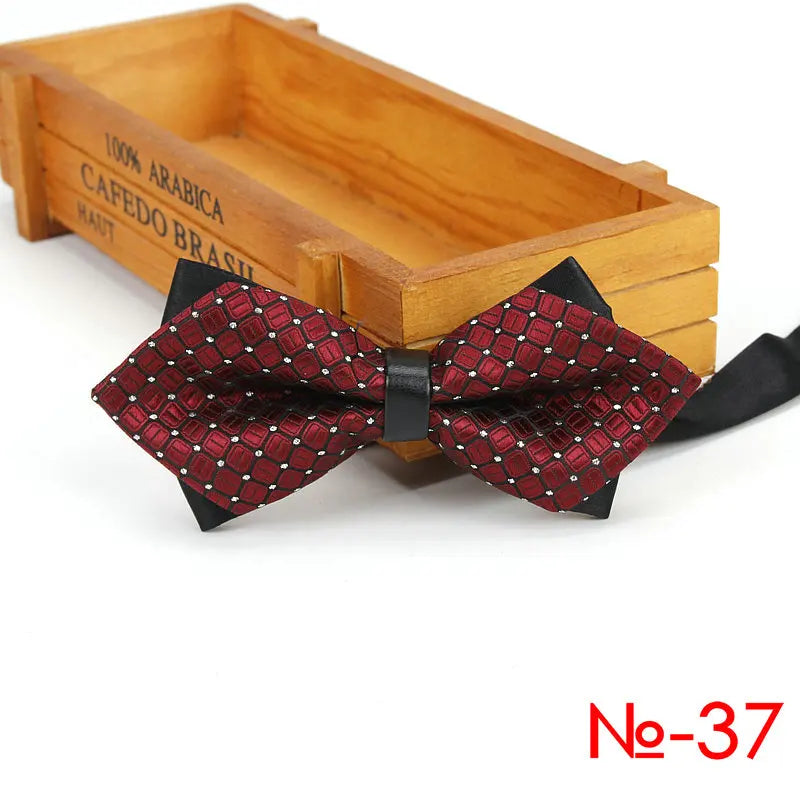 Nœud papillon tendance pour homme, accessoire de fête, mariage, pour garçons et filles, à carreaux, rouge et noir, vente en gros