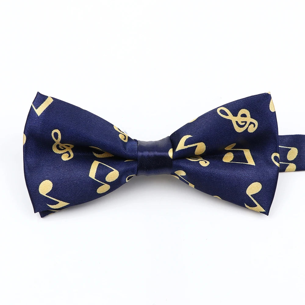 Musical Note Bow Tie Guitar Piano Stave Adult Children Bowtie Novelty Handmade Butterfly Wedding Party Men Gift Accessories