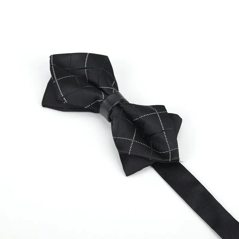 Nœud papillon tendance pour homme, accessoire de fête, mariage, pour garçons et filles, à carreaux, rouge et noir, vente en gros