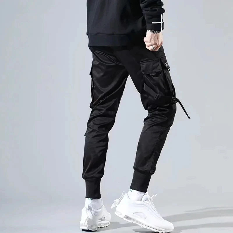 Bänder Harem Jogger Männer Cargo Hosen Streetwear 2023 Hip Hop Casual Taschen Track Hosen Männlichen Harajuku Mode Hosen