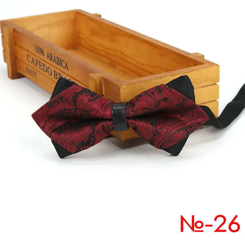 Nœud papillon tendance pour homme, accessoire de fête, mariage, pour garçons et filles, à carreaux, rouge et noir, vente en gros
