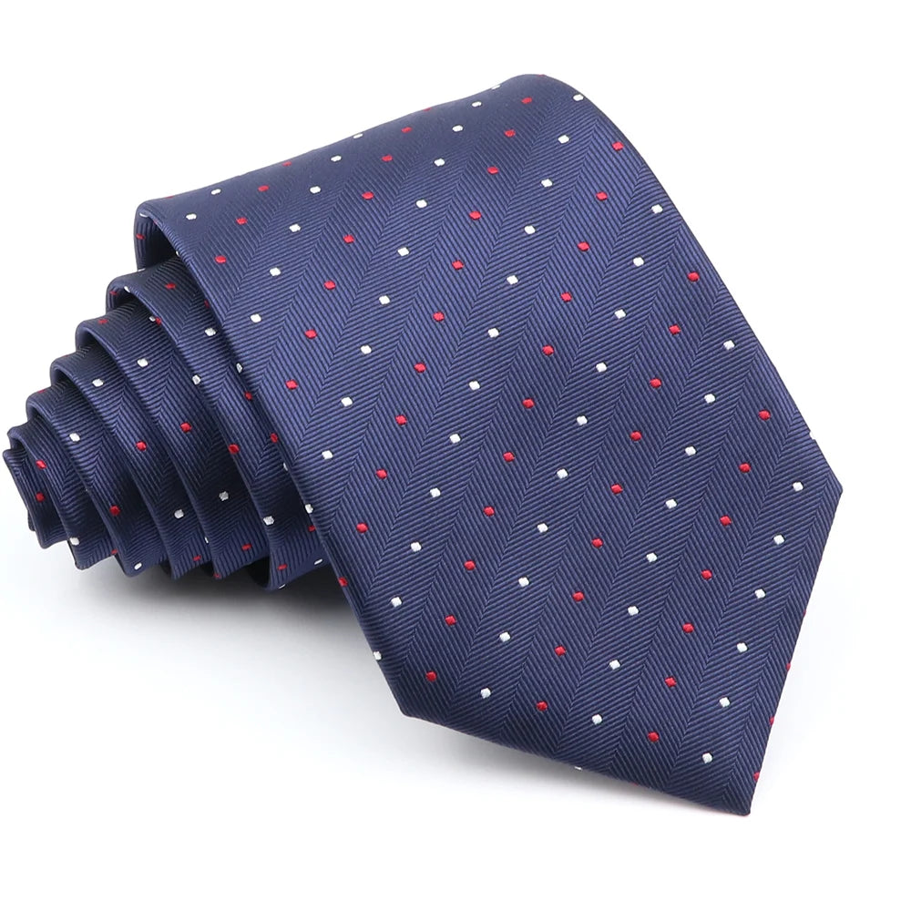 Cravate formelle pour homme, rayée, bleu et gris, 8 cm de large, cadeau pour homme, bureau, mariage, fête, accessoires pour homme, usage quotidien
