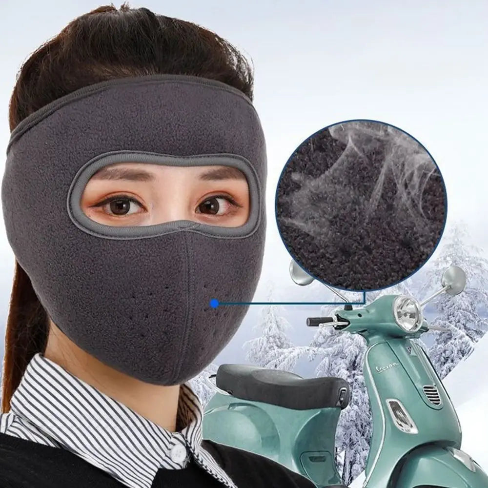 Women Men Winter Warm Cycling Windproof Cold-proof Mouth Cover Face Shield for Outdoor Camping Ski Earmuffs Fleece Warm Mask