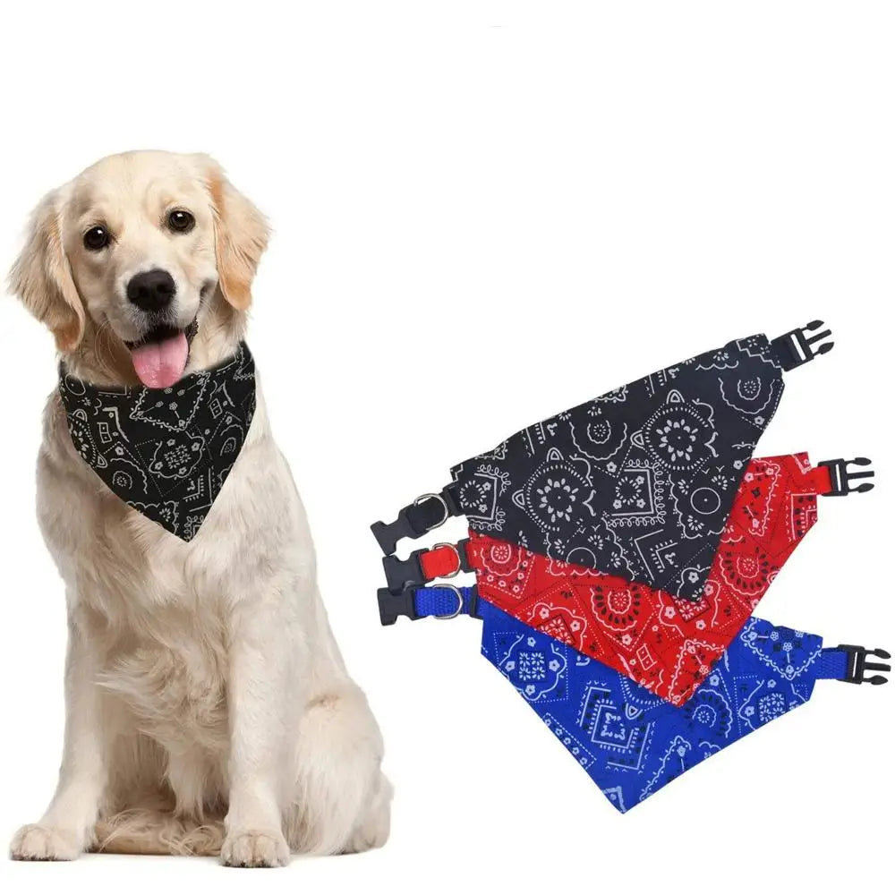 Bandanas pour chien, grande écharpe pour animal de compagnie, en coton à carreaux, lavable, nœuds papillon, collier, écharpe pour chien et chat, grands accessoires pour chien, foulard