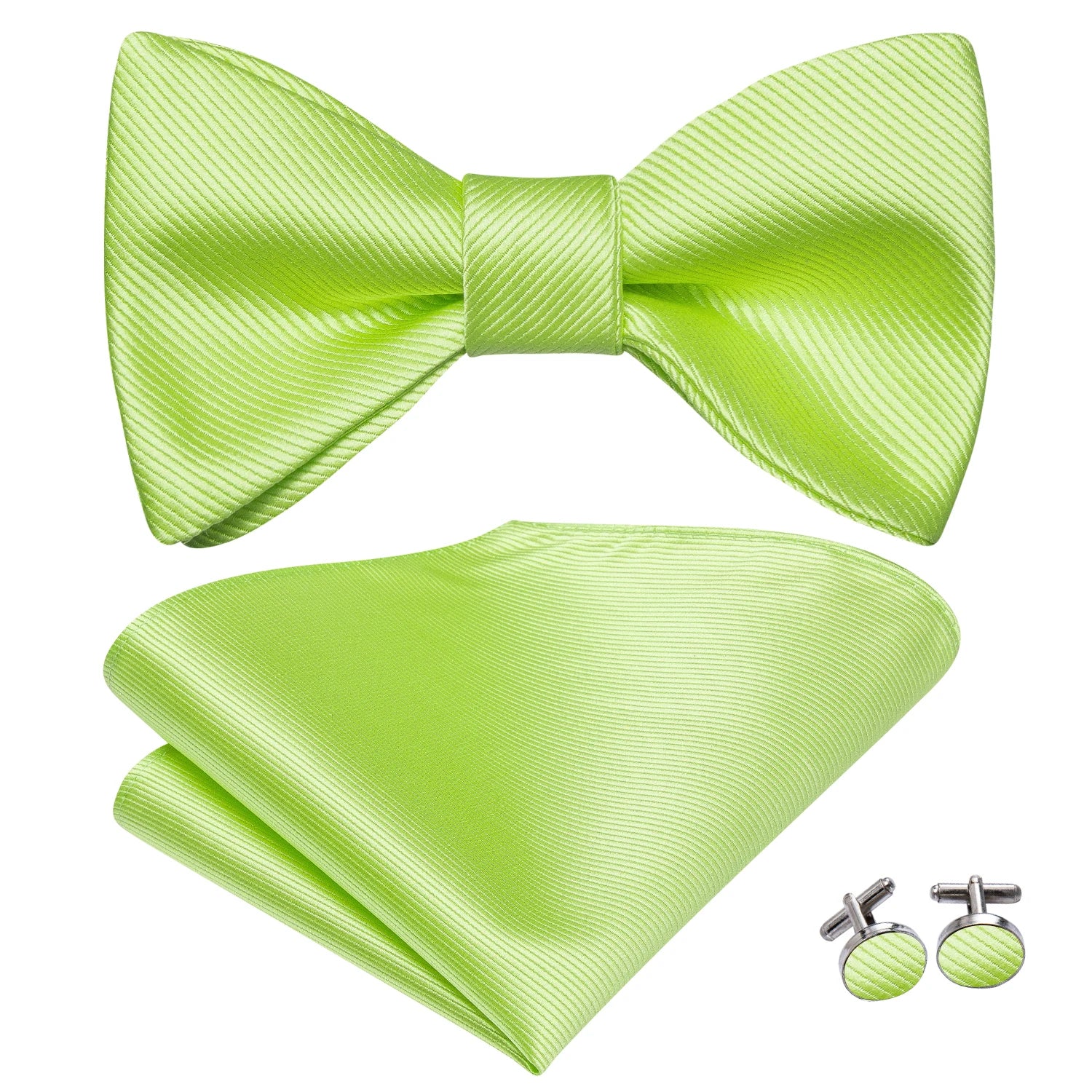 Dropshipping Jacquard Silk Mens Self Bow Tie Hanky Cufflinks Set Male Butterfly Knot Bowtie Wholesale for Male Wedding Business