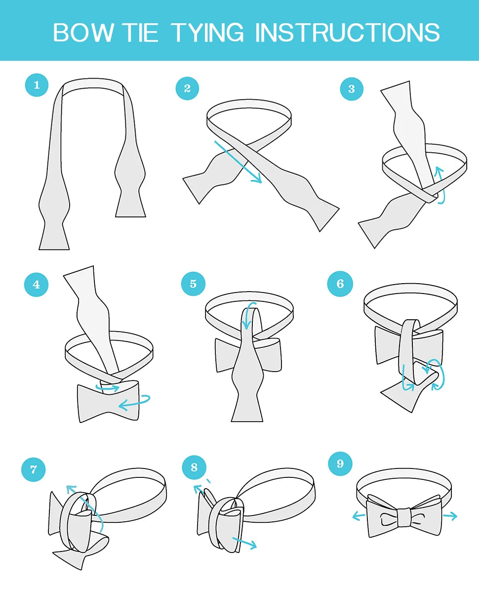 Hi-Tie - Juego de gemelos y pañuelo de seda para hombre, diseño de lazo, en azul, rojo, dorado, negro y blanco, con nudo de mariposa en jacquard para boda y negocios