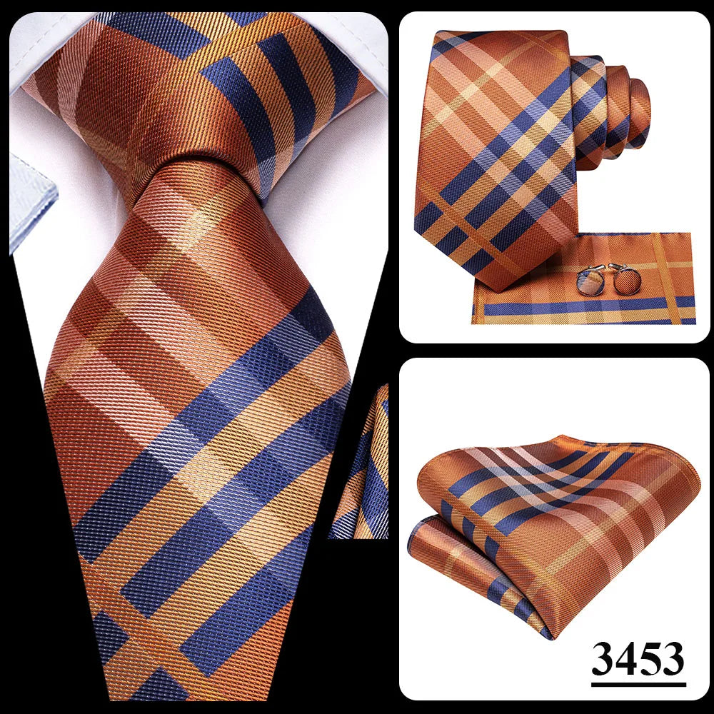 Cravate de mariage en soie à carreaux gris Hi-Tie pour homme, accessoire tendance, idéal pour les affaires et les fêtes, livraison directe