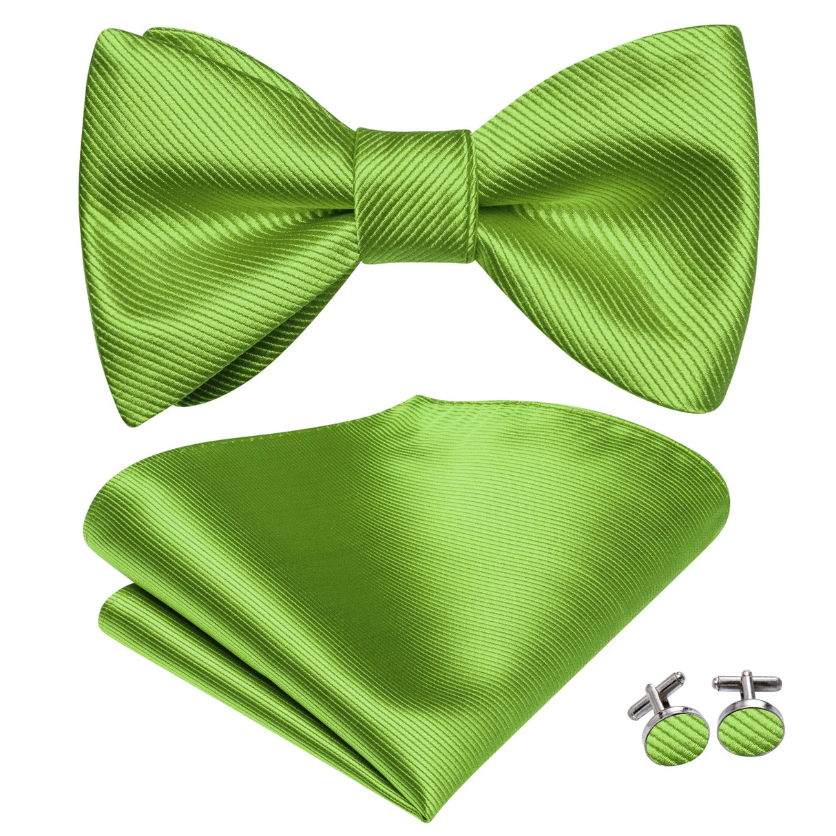 Dropshipping Jacquard Silk Mens Self Bow Tie Hanky Cufflinks Set Male Butterfly Knot Bowtie Wholesale for Male Wedding Business