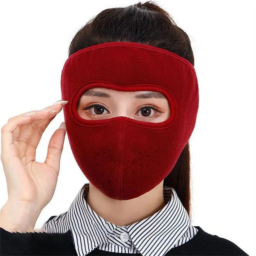 Women Men Winter Warm Cycling Windproof Cold-proof Mouth Cover Face Shield for Outdoor Camping Ski Earmuffs Fleece Warm Mask