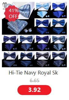 Dropshipping Jacquard Silk Mens Self Bow Tie Hanky Cufflinks Set Male Butterfly Knot Bowtie Wholesale for Male Wedding Business
