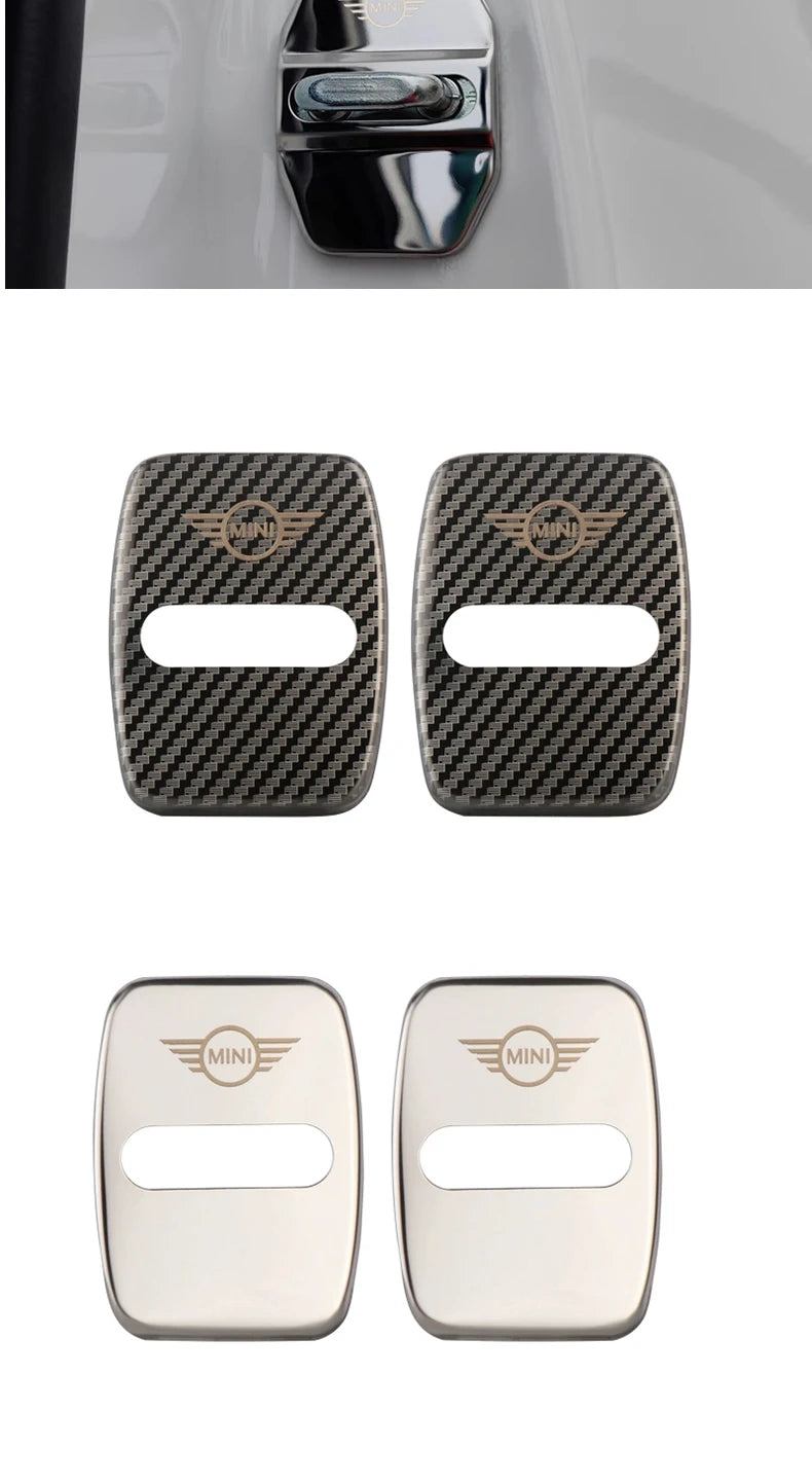 For MINI ONE Cooper S JCW F54 F55 F56 F57 F60 R60 R61 Car Door Lock Cover Protective Decoration Sticker Modification Accessories