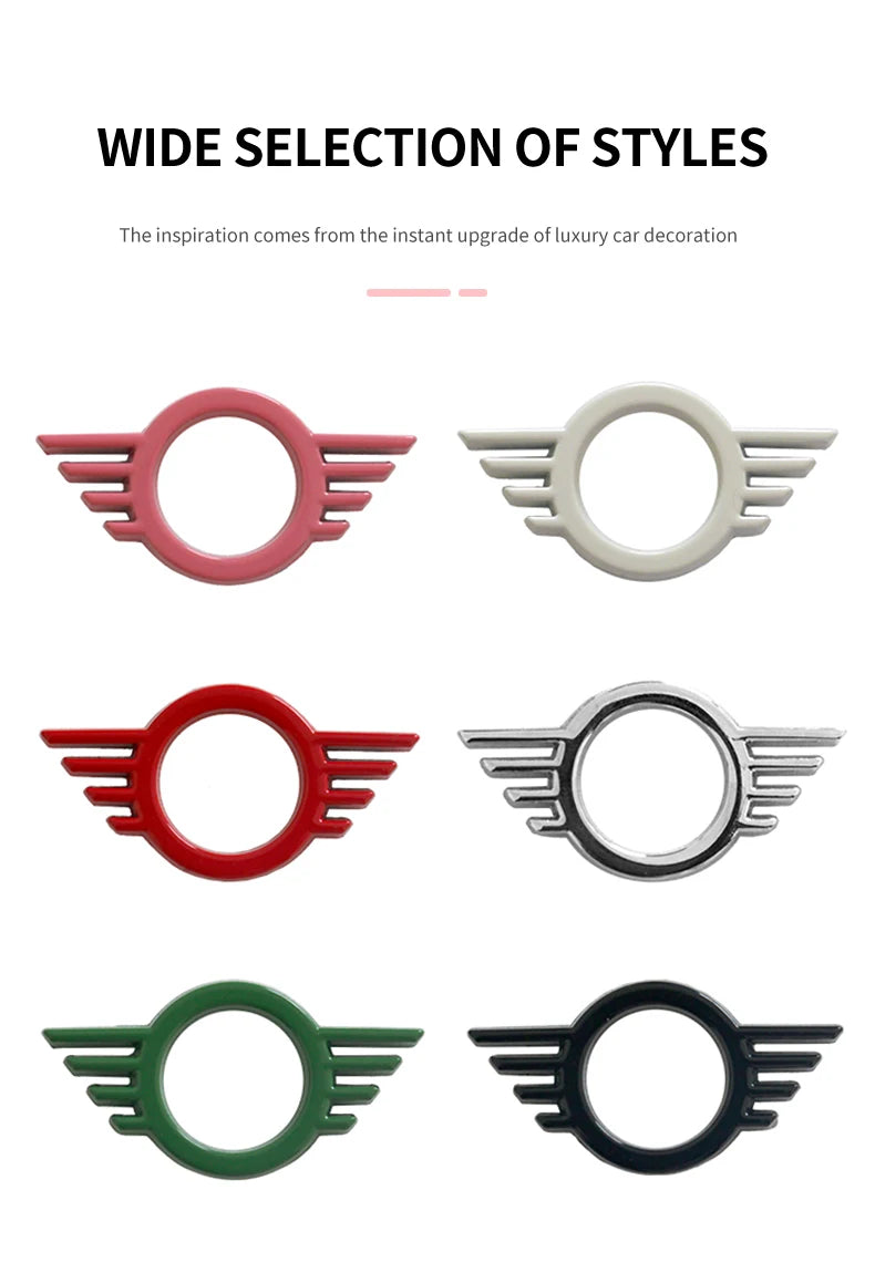 For Mini Cooper S JCW F54 F55 F56 F60 R55 R56 R60 Countryman Metal Car Door Lock Pin Wing Emblem Badge Decal